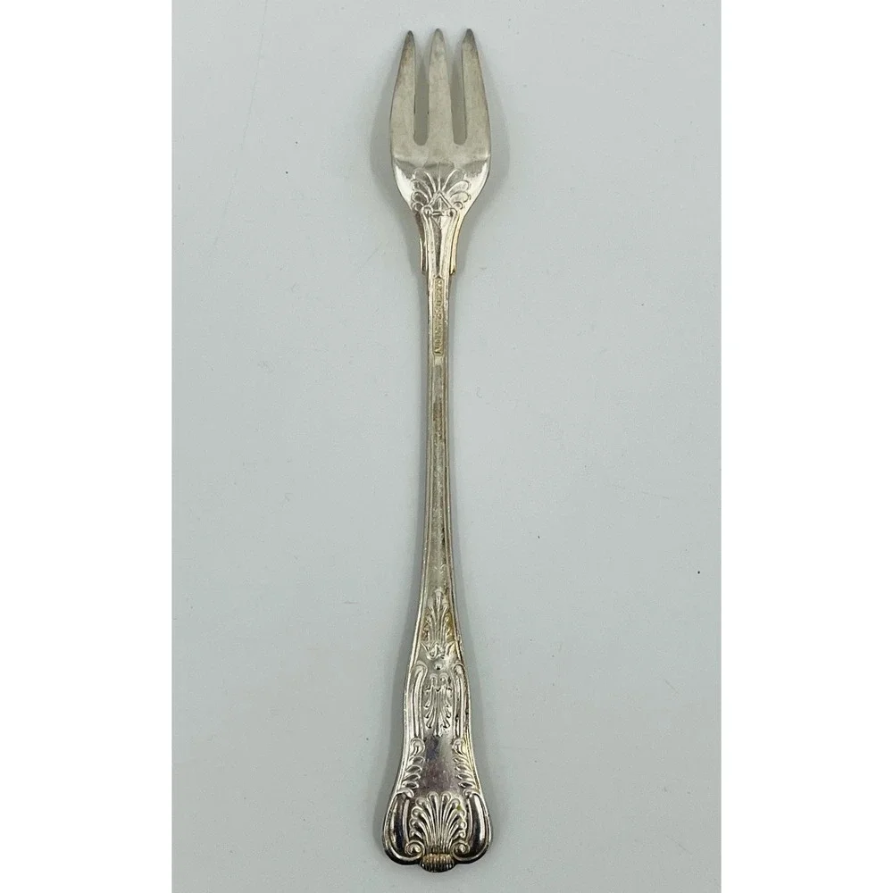 Reed and Barton Kings Cocktail Fork Silver Plate Vintage Antique 6 Inches